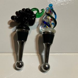 Millefiore Glass Wine Bottle Stoppers Lampworked Glass Top